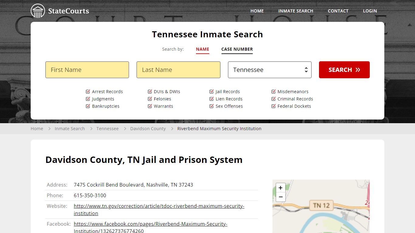 Riverbend Maximum Security Institution Inmate Records Search, Tennessee ...